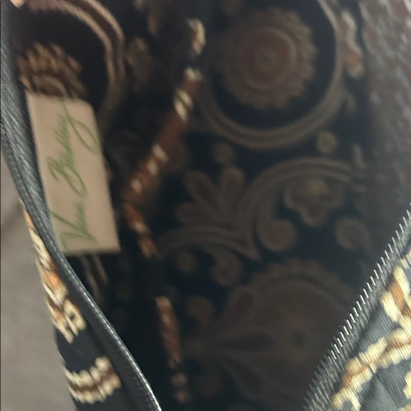 Vera Bradley Black and Copper Patterned shoulder bag with NWOT beige wallet - Picture 6 of 9